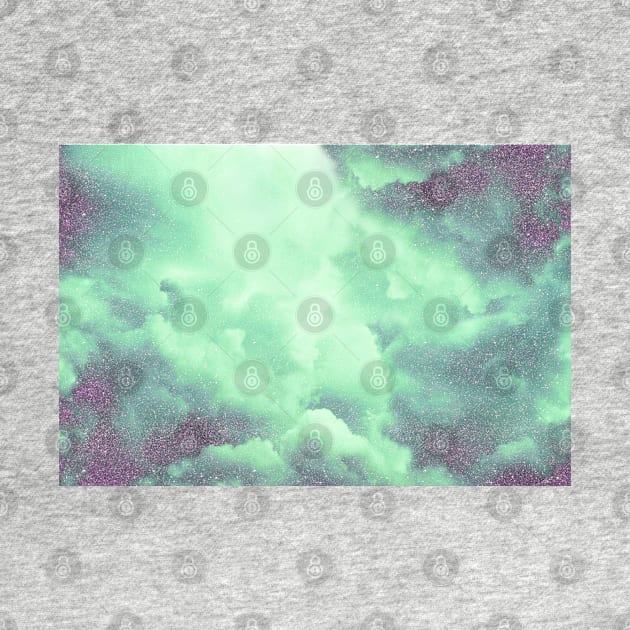 clouds mask pattern masks in pastel colors with glitter in mint green turquoise blue by designsbyxarah